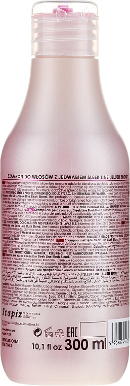 PRZECENA! Stapiz Sleek Line Blush Blond Shampoo - Szampon do włosów blond nadający różowy odcień * — Zdjęcie N2