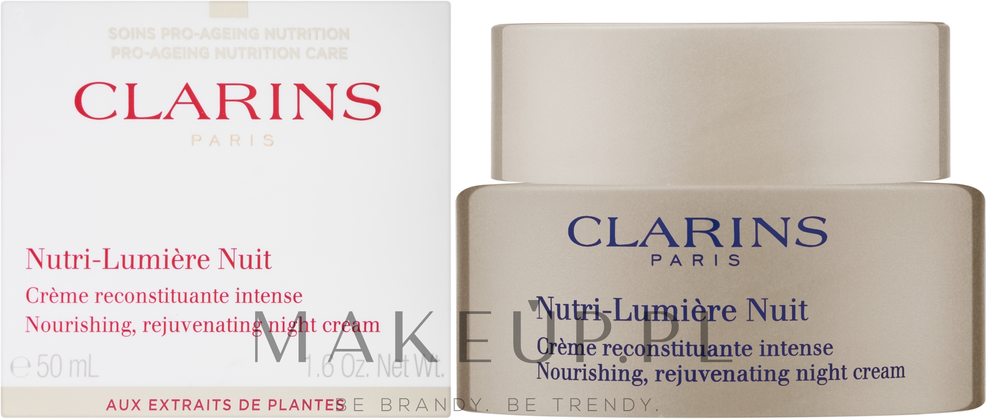 Krem odmładzający na noc - Clarins Nutri-Lumière Nuit Nourishing Rejuvenating Night Cream — Zdjęcie 50 ml