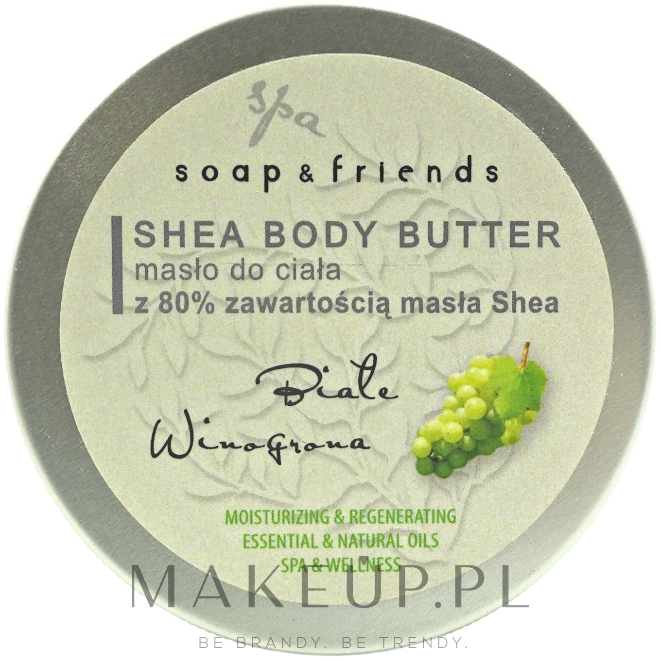 Masło do ciała z 80% zawartością masła shea Białe winogrona - Soap&Friends White Grape Shea Body Butter — Zdjęcie 200 ml
