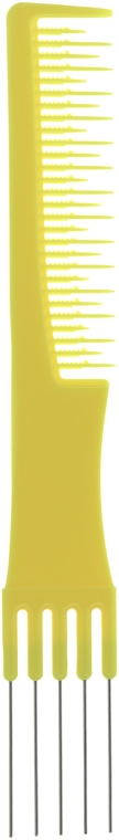 Grzebień do włosów z widelcem 60205, żółty - Top Choice Colours — Zdjęcie N1