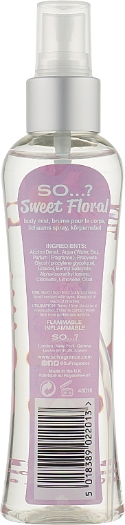 Spray do ciała - So...? Sweet Floral Body Mist — Zdjęcie N2