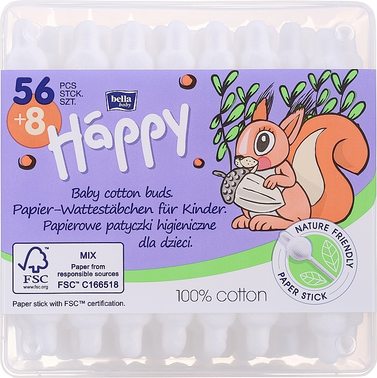 Patyczki higieniczne z ogranicznikiem dla dzieci - Bella Baby Happy