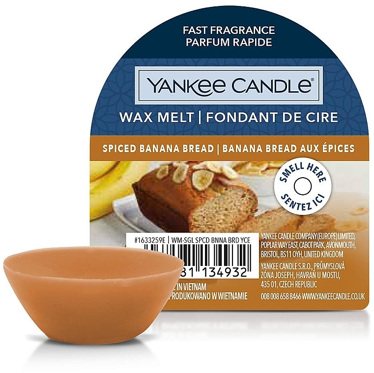 Wosk aromatyczny - Yankee Candle Wax Melt Spiced Banana Bread  — Zdjęcie N1