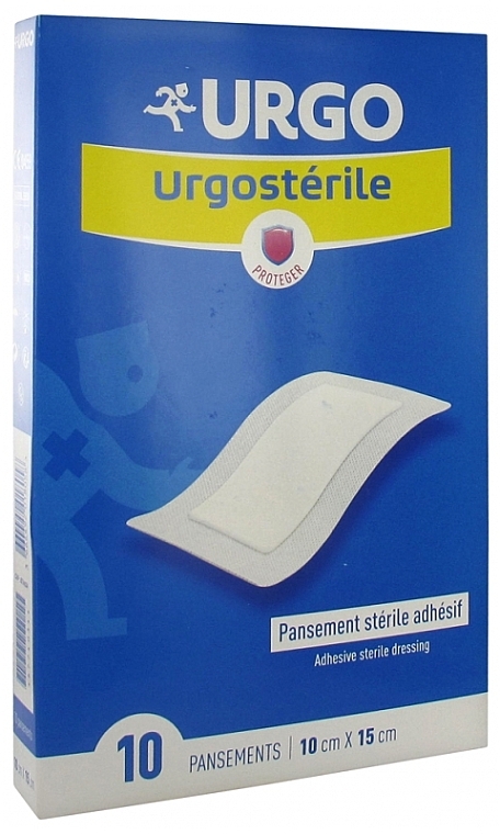 Plastry sterylne, 10 x 15 cm - Urgo Urgosterile Adhesive Sterile Strip — Zdjęcie N1