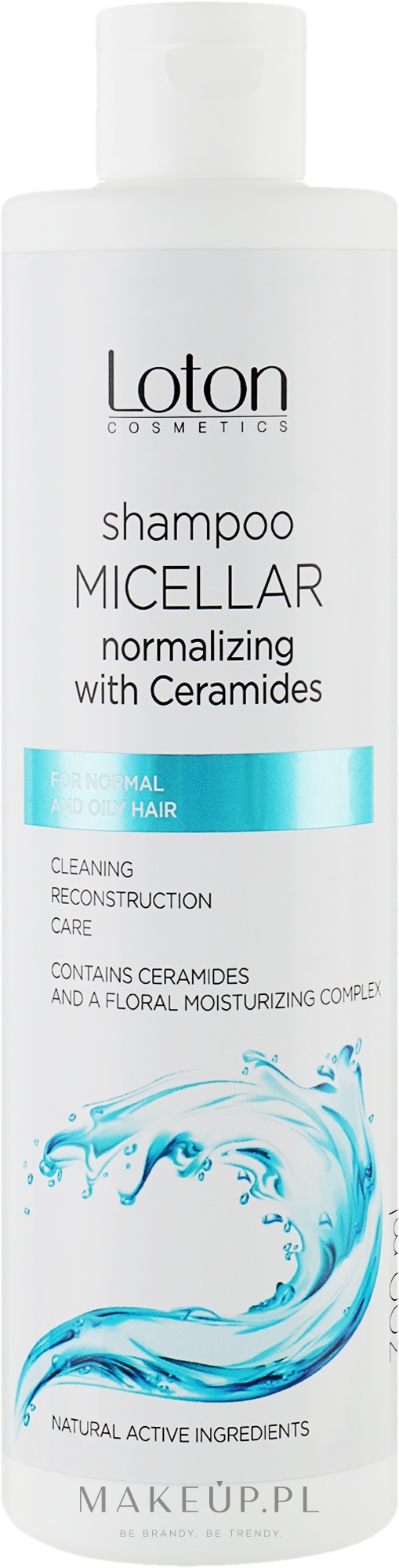 Normalizujący szampon micelarny z ceramidami do włosów normalnych i przetłuszczających się - Loton — Zdjęcie 300 ml