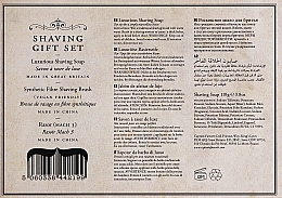 Zestaw dla mężczyzn - Captain Fawcett Shaving Gift Set (razor/1pc + shaving soap/110g + shaving brush/1pc) — Zdjęcie N2