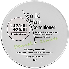 Odżywka do włosów z brokułami i awokado - Cream Dream Beauty Kitchen Broccoli+Avocado Solid Hair Conditioner — Zdjęcie N4