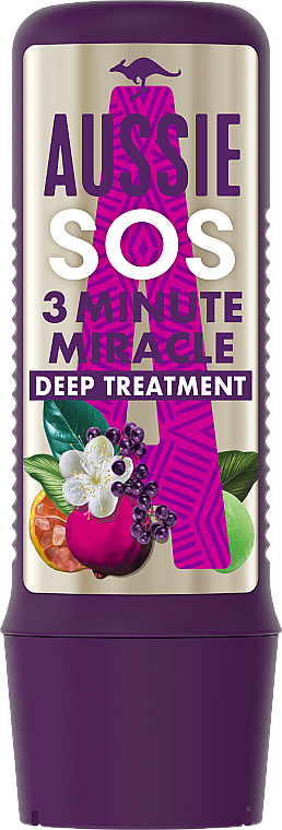 Intensywnie pielęgnacyjna odżywka do włosów - Aussie SOS 3 Minute Miracle Deep Treatment — Zdjęcie N1