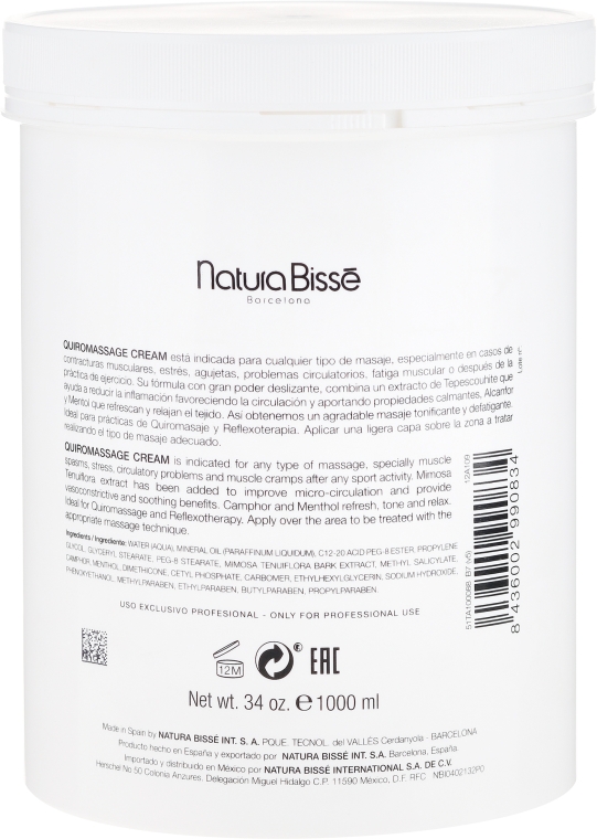 Krem do masażu ciała - Natura Bisse Spa Quiromassage Cream — Zdjęcie N2