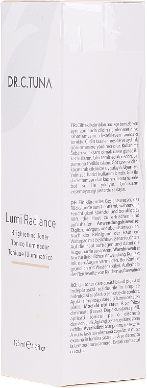 PRZECENA! Wybielający tonik do twarzy - Farmasi Dr.Tuna Lumi Radiance * — Zdjęcie N1