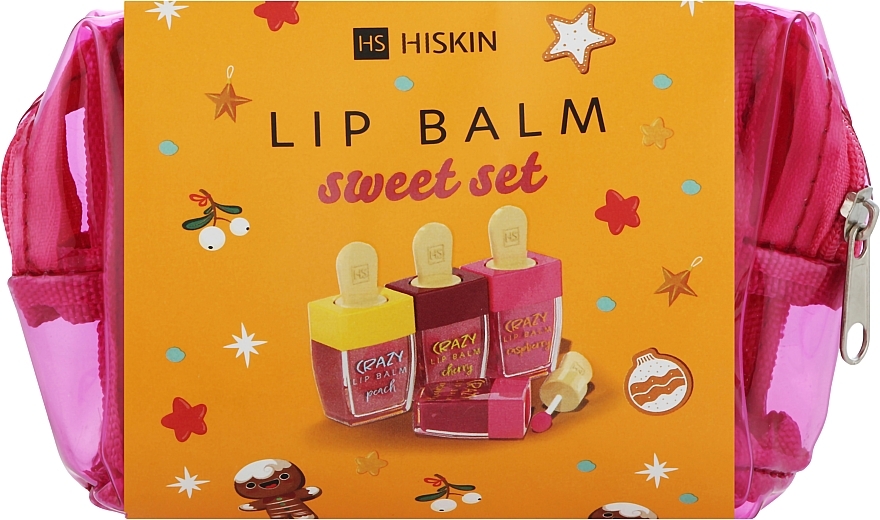 Zestaw - HiSkin Lip Balm Sweet Set (lip/balm/3x6ml + bag/1pc) — Zdjęcie N2