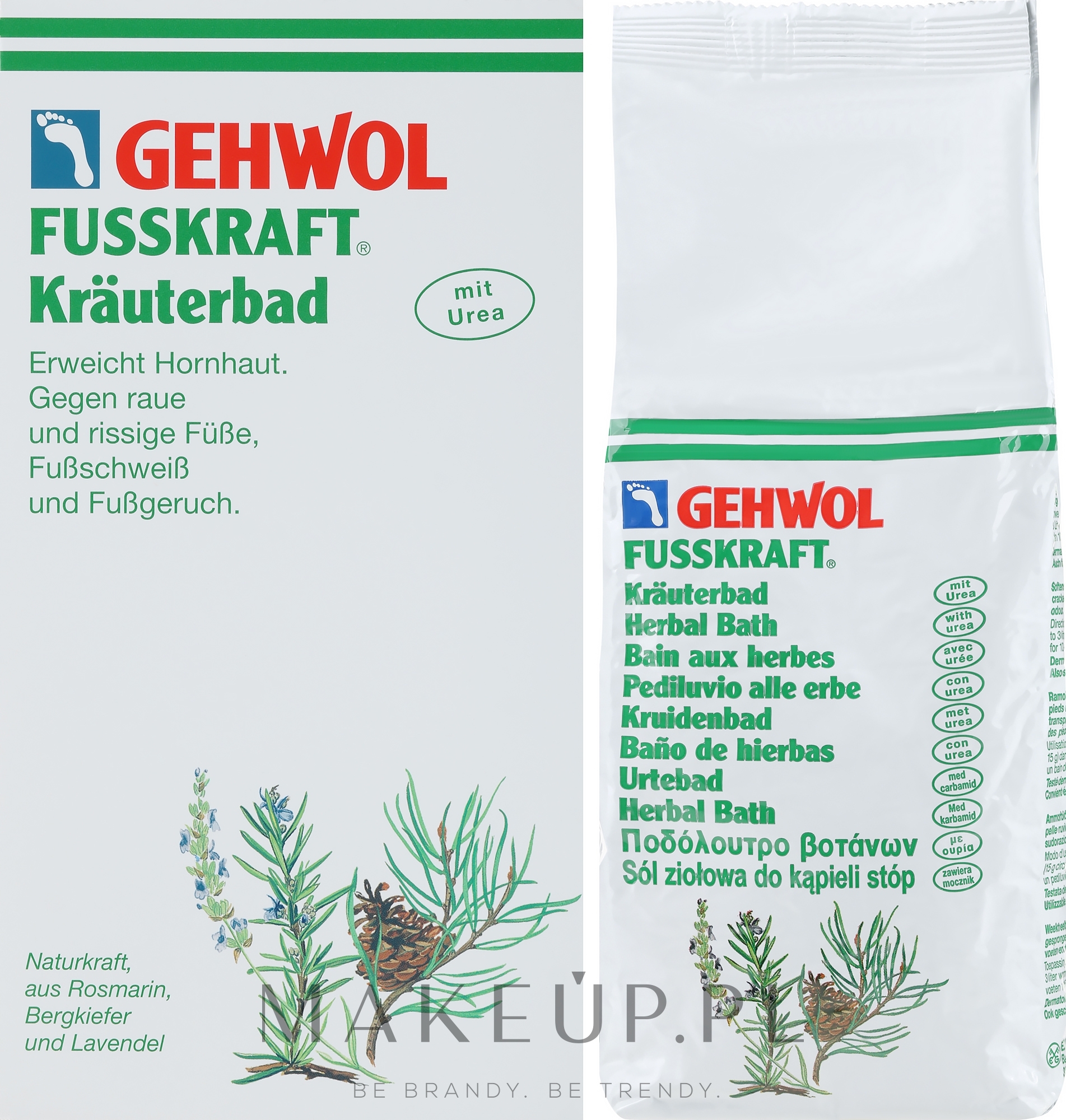 Sól ziołowa do kąpieli stóp - Gehwol Fusskraft Herbal Bath — Zdjęcie 400 g
