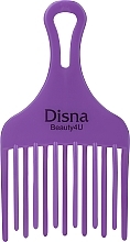 Grzebień do włosów afro, PE-401,18,2 cm, fioletowy - Disna Ahuecador Comb — Zdjęcie N1