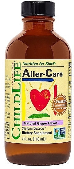 Suplement diety dla alergików - ChildLife Aller-Care Natural Grape Flavor — Zdjęcie N1