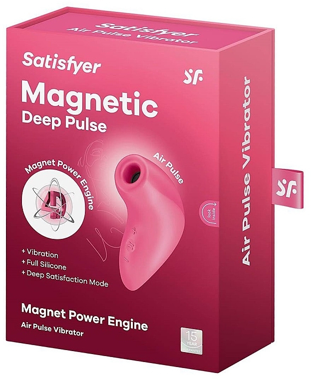 Wibrator łechtaczkowy, różowy - Satisfyer Magnetic Deep Pulse Air Pulse Vibrator — Zdjęcie N2