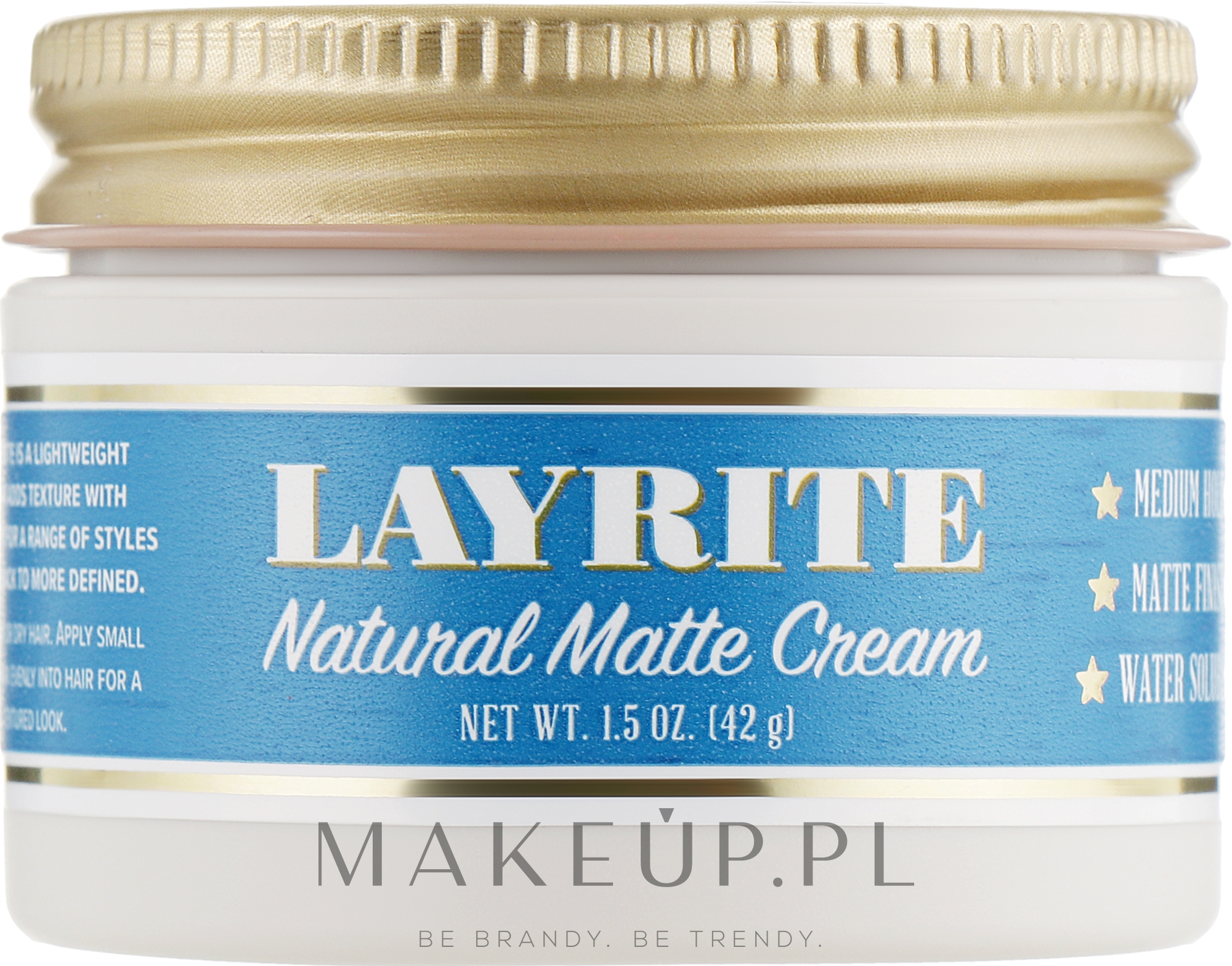 Matujący krem ​​do stylizacji włosów - Layrite Natural Matte Cream — Zdjęcie 42 g