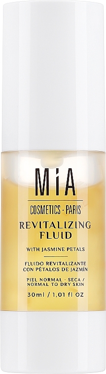 Rewitalizujący fluid do twarzy z płatkami jaśminu - Mia Cosmetics Paris Revitalizing Fluid With Jasmine Petals — Zdjęcie N1