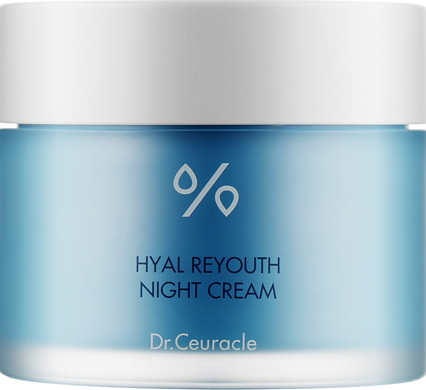 Nawilżający krem do twarzy na noc z kwasem hialuronowym - Dr.Ceuracle Hyal Reyouth Night Cream