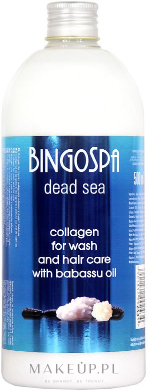 Kolagen do mycia i pielęgnacji włosów z olejkiem babassu - BingoSpa Collagen Shampoo — Zdjęcie 500 ml