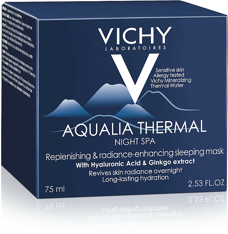 Nawilżający i regenerujący żel-krem przeciw objawom zmęczenia - Vichy Aqualia Thermal Night SPA — Zdjęcie N2