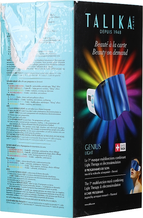 PRZECENA! Maska do terapii światłem i elektrostymulacji - Talika Genius Light Therapy & Electrostimulation Device * — Zdjęcie N2
