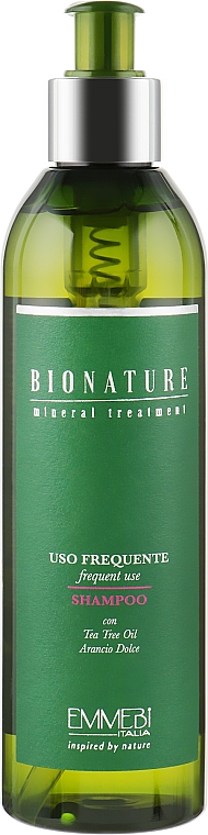 Szampon do codziennego użytku z olejkiem z drzewa herbacianego - Emmebi Italia BioNatural Mineral Treatment Frequent Use Shampoo — Zdjęcie N3