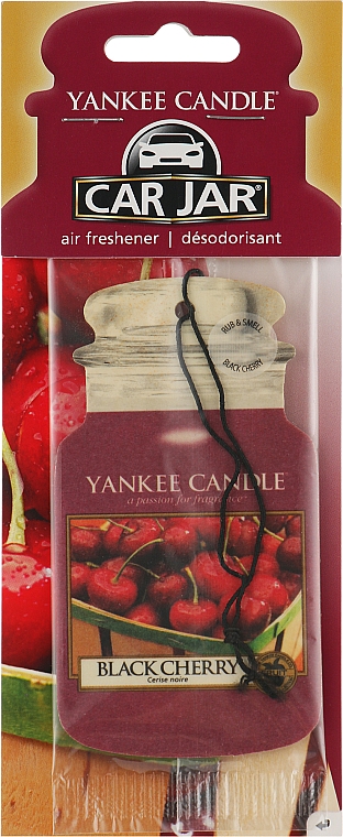 Samochodowy odświeżacz powietrza Brzoskwinia - Yankee Candle Car Jar Black Cherry