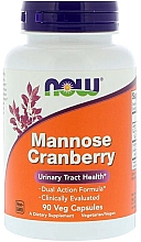 D-manoza i żurawina w kapsułkach - Now Foods Mannose Cranberry Veg Capsules — фото N1