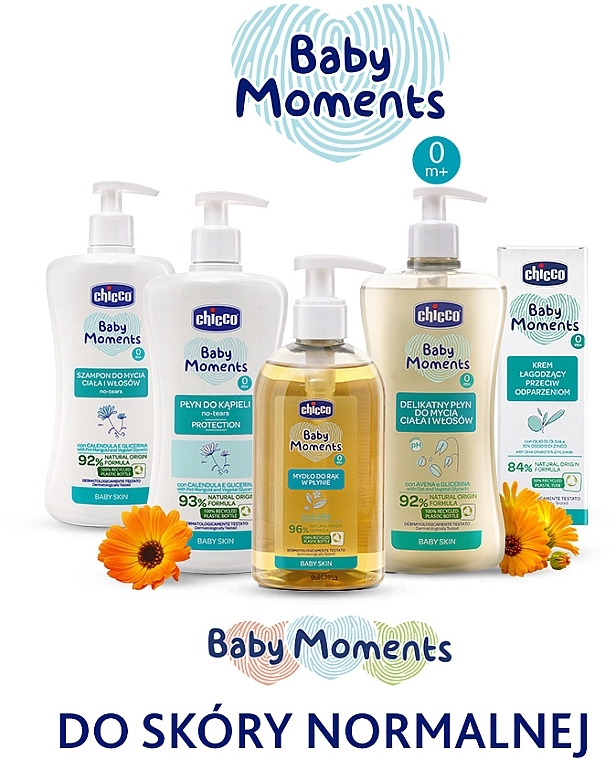 PRZECENA! Delikatny płyn do mycia ciała i włosów - Chicco Baby Moments Gentle Body Wash And Shampoo * — Zdjęcie N4