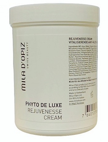 Odmładzający krem do twarzy - Mila D'Opiz Phyto de Luxe Rejuvenesse Cream Professional — Zdjęcie N1