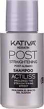 Zestaw do keratynowego prostowania włosów - Kativa Anti-Frizz Straightening Without Iron Xpert Repair (h/mask 150 ml + shm 30 ml + h/cond 30 ml) — Zdjęcie N6