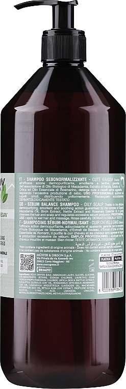 PRZECENA! Szampon seboregulujący do wszystkich rodzajów włosów - EveryGreen Rebalancing Shampoo Seboregolatore * — Zdjęcie N4