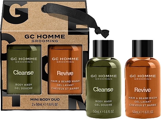 Zestaw - Grace Cole GC Homme Grooming Mini Body Duo (b/wash/50ml + h/wash/50ml) — Zdjęcie N1