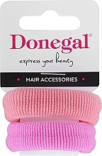 Gumki do włosów FA-5642, różowa+brzoskwiniowa - Donegal — Zdjęcie N1