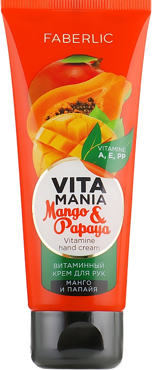 Witaminowy krem do rąk mango i papaja - Faberlic