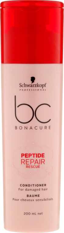 Regenerująca odżywka do włosów - Schwarzkopf Professional BC Bonacure Peptide Repair Rescue Conditioner