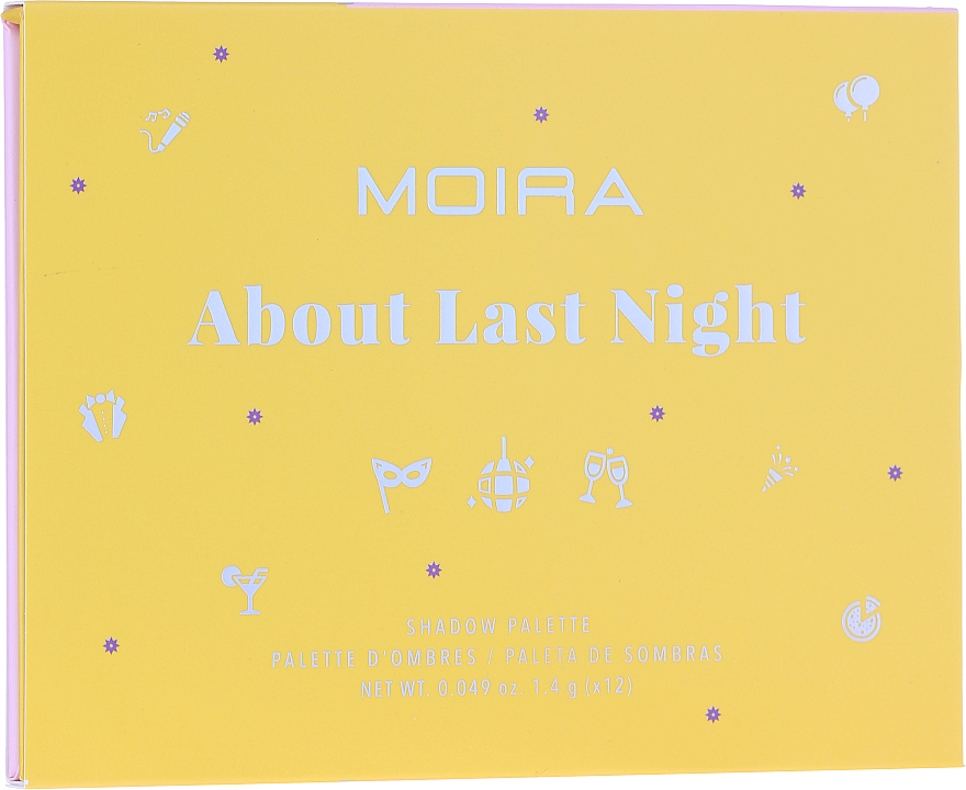 Paleta cieni do powiek - Moira Happy About Last Night Shadow Palette — Zdjęcie N2