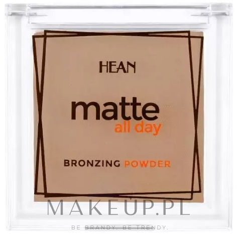 Matowy bronzer do konturowania twarzy - Hean Matte All Day Bronzing Powder — Zdjęcie 56 - Bahama Sun