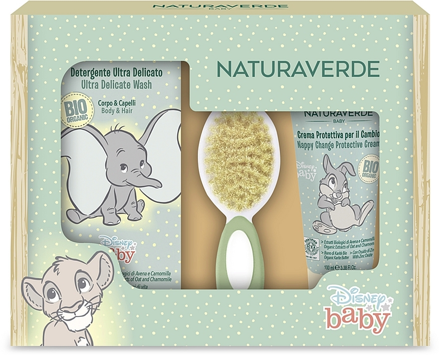 Zestaw - Naturaverde Disney Baby (sh/gel/200ml + b/cr/100ml + brush/1pc) — Zdjęcie N1