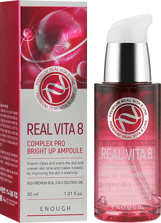 Serum do twarzy z kompleksem witamin - Enough Real Vita 8 Complex Pro Bright Up Ampoule — Zdjęcie N1