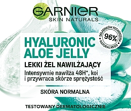 Lekki żel-krem nawilżający do twarzy z kwasem hialuronowym i ekstraktem z aloesu - Garnier Skin Naturals Hyaluronic Aloe Jelly — Zdjęcie N16