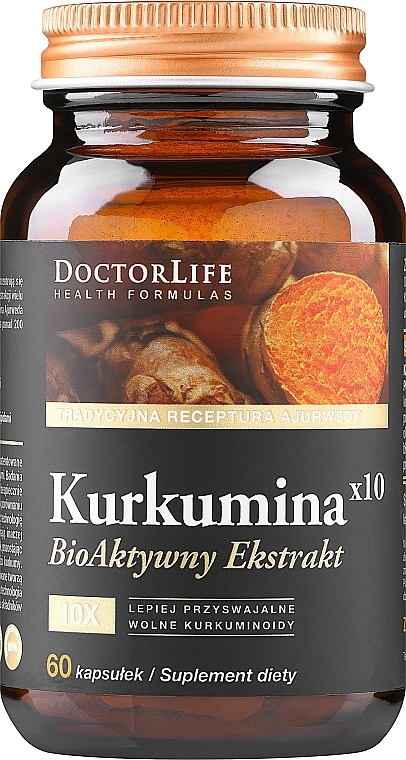 Suplement diety Kurkumina, 60 szt. - Doctor Life Kurkumina x10 — Zdjęcie N1
