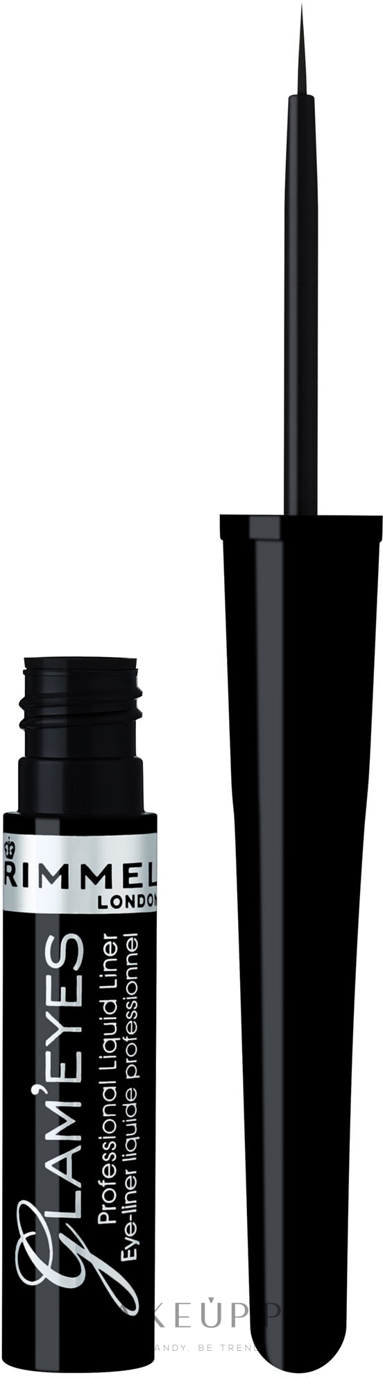 Eyeliner w płynie - Rimmel Glam’Eyes Professional Liquid Liner — Zdjęcie 001 - Black Glamour