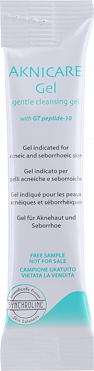 Krem żelowy do skóry skłonnej do łojotoku i trądziku - Synchroline Aknicare Gentle Cleansing Gel (próbka) — Zdjęcie N1