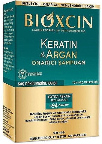 Szampon rewitalizujący z keratyną i arganem - Bioxcin Keratin & Argan Recovery Shampoo — Zdjęcie N2