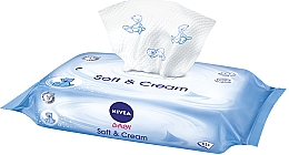 Chusteczki nawilżane dla dzieci, 4 x 63 szt. - NIVEA BABY Soft & Cream — Zdjęcie N3