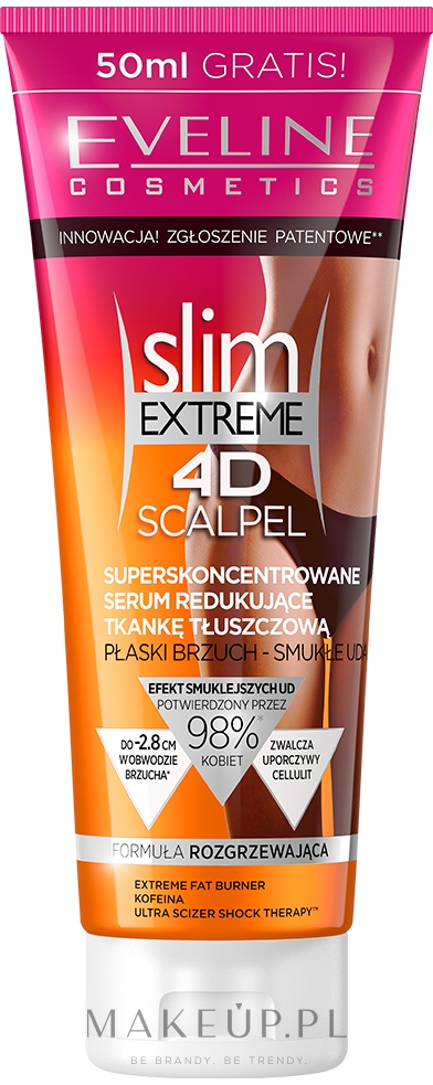 Eveline Cosmetics Slim Extreme 4D Scalpel - Superskoncentrowane serum redukujące tkankę tłuszczową — Zdjęcie 250 ml