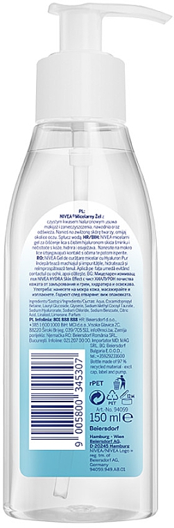 Micelarny żel do mycia twarzy - NIVEA Hydra Skin Effect Micellar Wash Gel — Zdjęcie N2