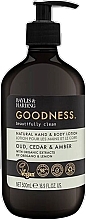 Kup Balsam do rąk i ciała - Baylis & Harding Goodness Oud Cedar & Amber Natural Hand & Body Lotion 