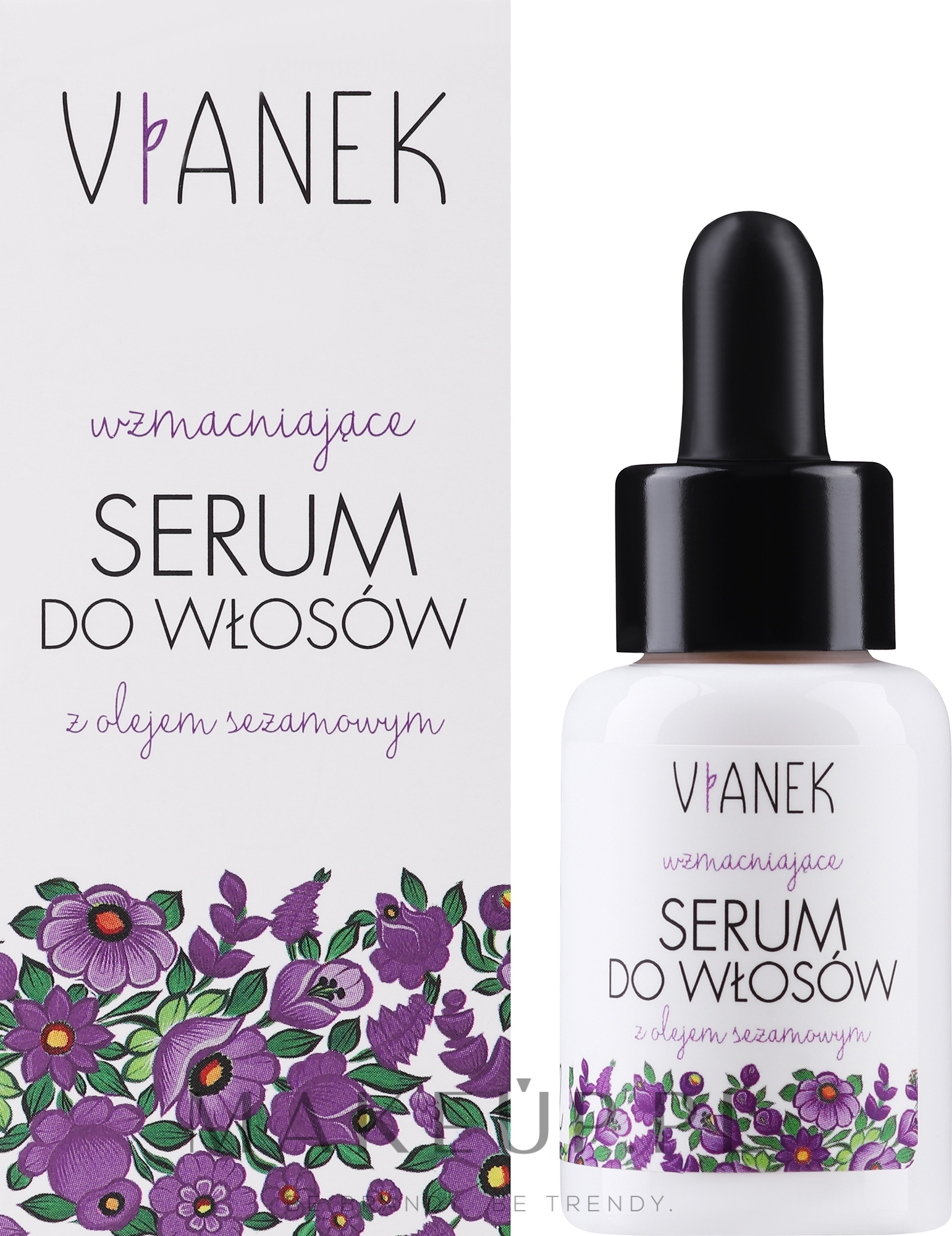 Wzmacniające serum do włosów z olejem sezamowym - Vianek Seria fioletowa kojąca — Zdjęcie 30 ml